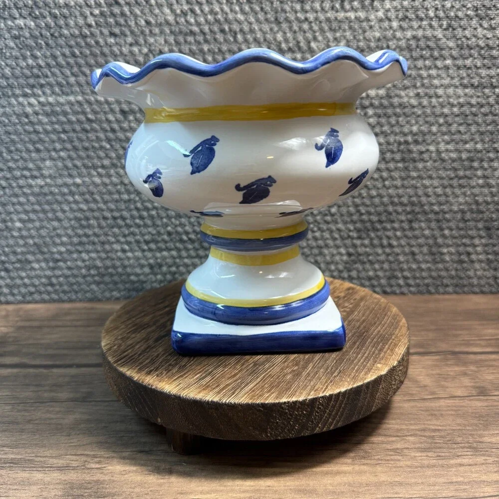 MCM Ceramic Pedestal Vase 6